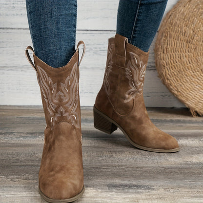 Timeless Brown Stripe Chelsea Boots with Wedge