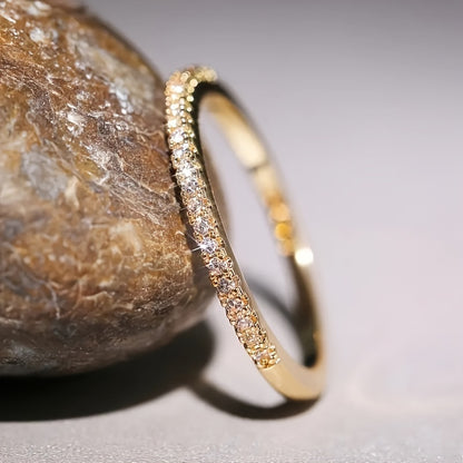 Modern Ring with Gold-tone