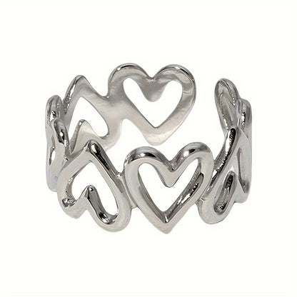 Modern 1-Piece Ring Set with Gold-tone