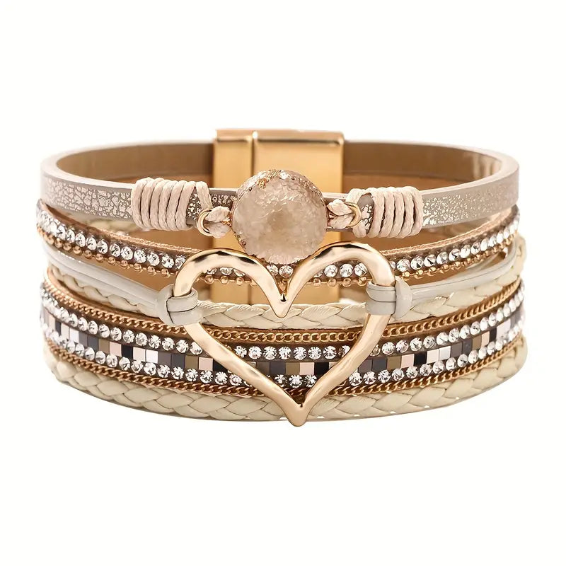 Boho Bracelet with Gold-tone