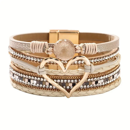 Boho Bracelet with Gold-tone
