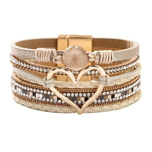Boho Bracelet with Gold-tone