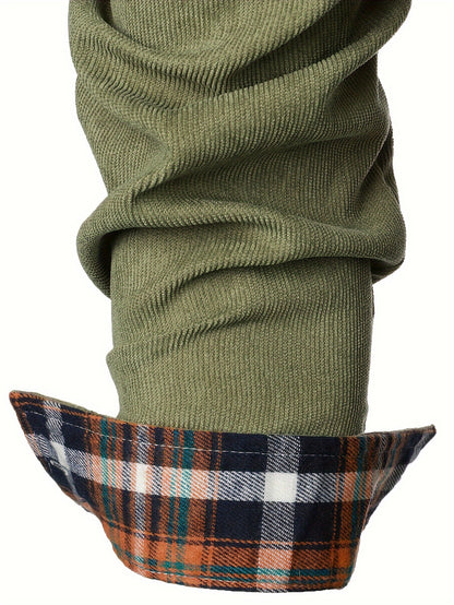 Men's Lapel Shirt, Casual Button Up Long Sleeve Shirt For Summer Fall Business