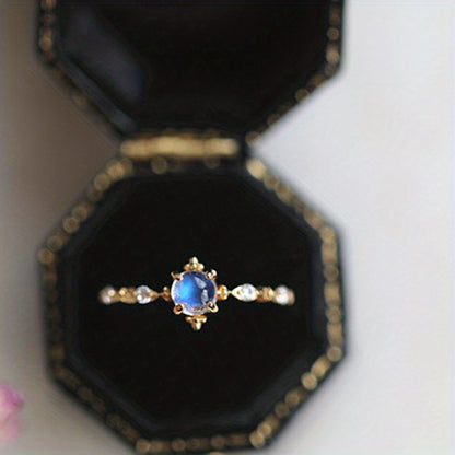 Modern Ring with Silver-tone