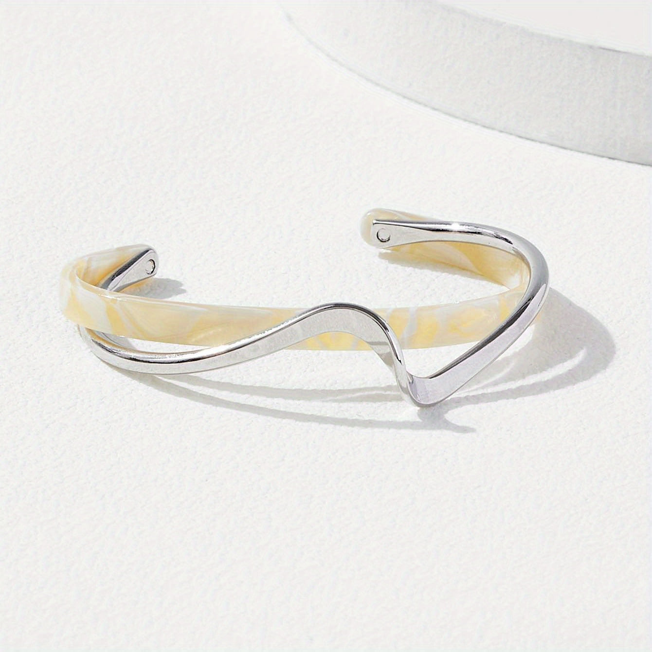 Modern Bracelet with Gold-tone