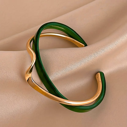 Modern Bracelet with Gold-tone