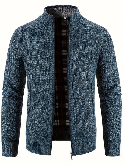 Polyester Knit Zip Sweater