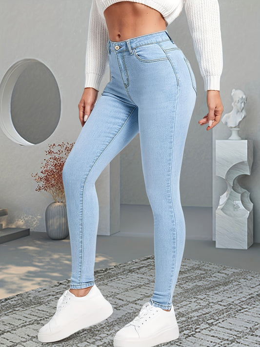 Timeless Blue Cotton Pants with Zip