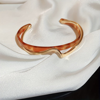 Modern Bracelet with Gold-tone