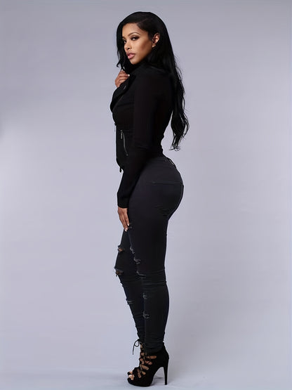 Timeless Cotton Pants with Zip