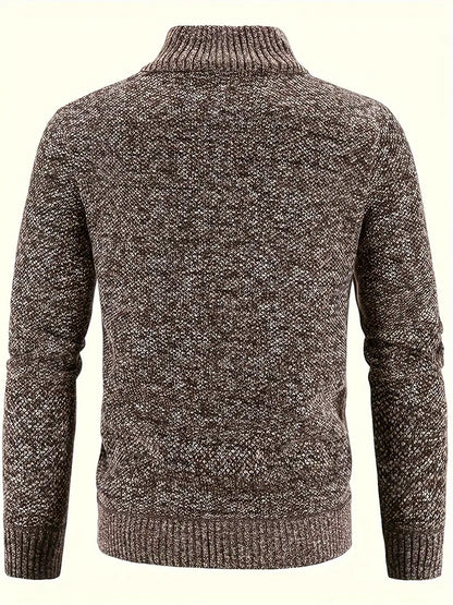Polyester Knit Zip Sweater