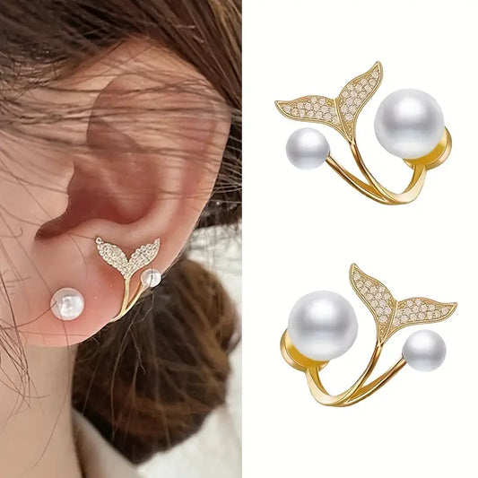 Timeless Earrings with Pearl-inspired