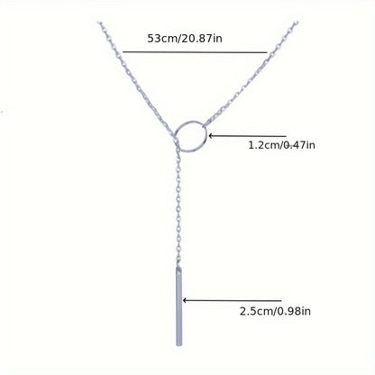 Modern Necklace with Gold-tone