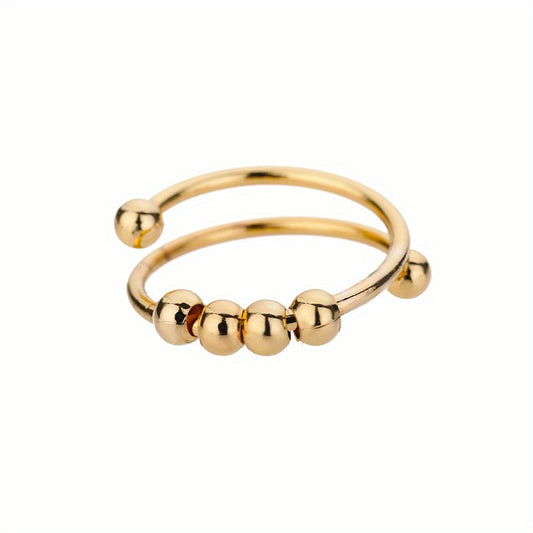 Modern Ring with Gold-tone