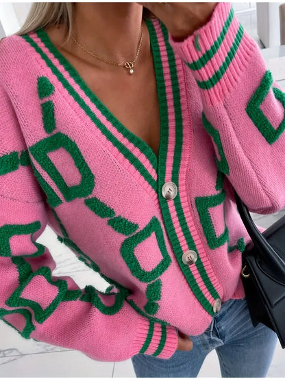 Long V-Neck Cardigan