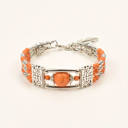 Boho Bracelet with Silver-tone
