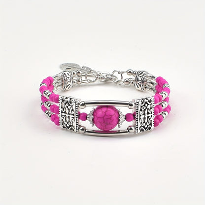 Boho Bracelet with Silver-tone