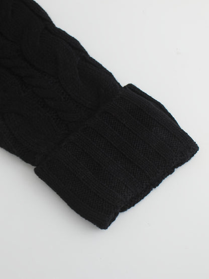 Cable Knit Drop Shoulder Cardigan, Casual Pockets Long Sleeve Cardigan For Fall & Winter, Women's Clothing