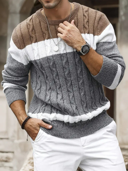 Polyester Knit Long Sleeve Sweater
