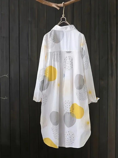 Geometric Polyester Blouse Lightweight
