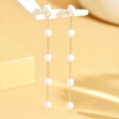 Boho Earrings with Pearl-inspired