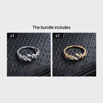 Evening 1-Piece Ring Set with Gold-tone