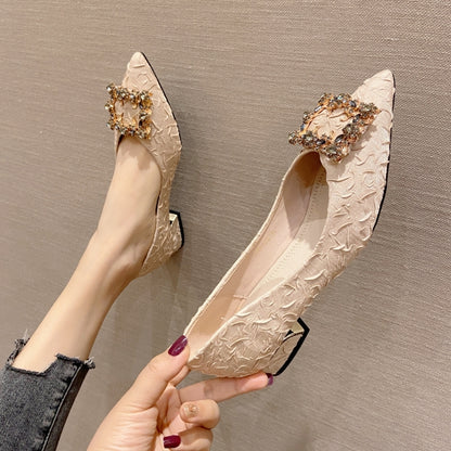 Elegant Sage Sequin Heels with Slip-On