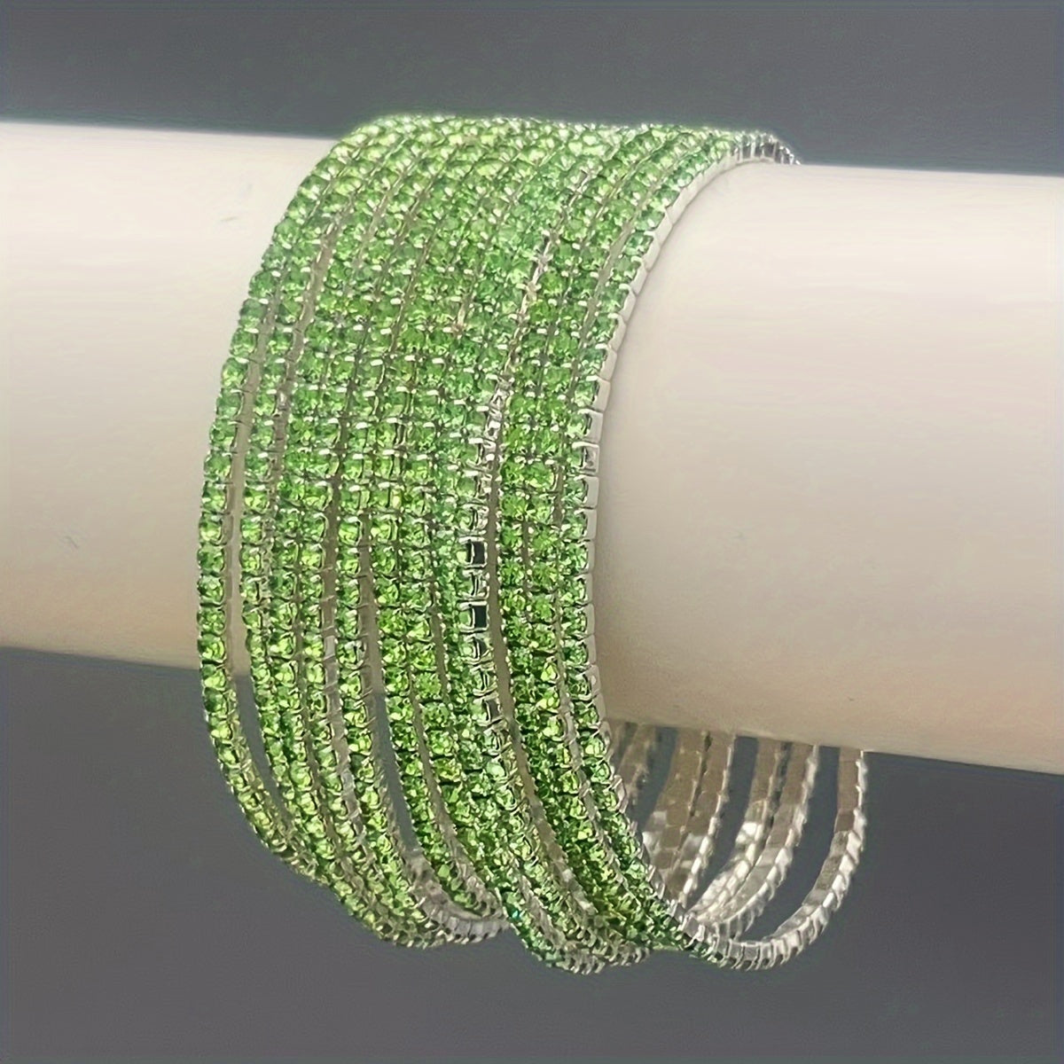 Modern 12-Piece Bracelet Set with Gold-tone