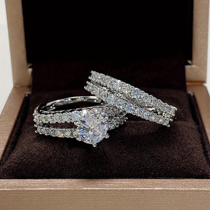 Vintage 2-Piece Ring Set with Gold-tone