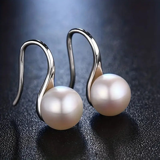 Timeless Earrings with Pearl-inspired