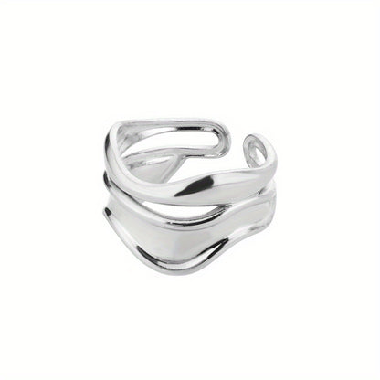 Modern Ring with Gold-tone