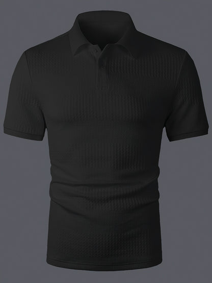 Men's Solid Short Sleeve Golf T-shirt For Summer Outdoor Business