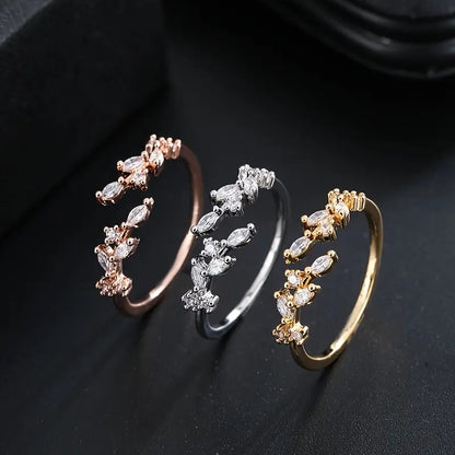 Evening Ring with Gold-tone