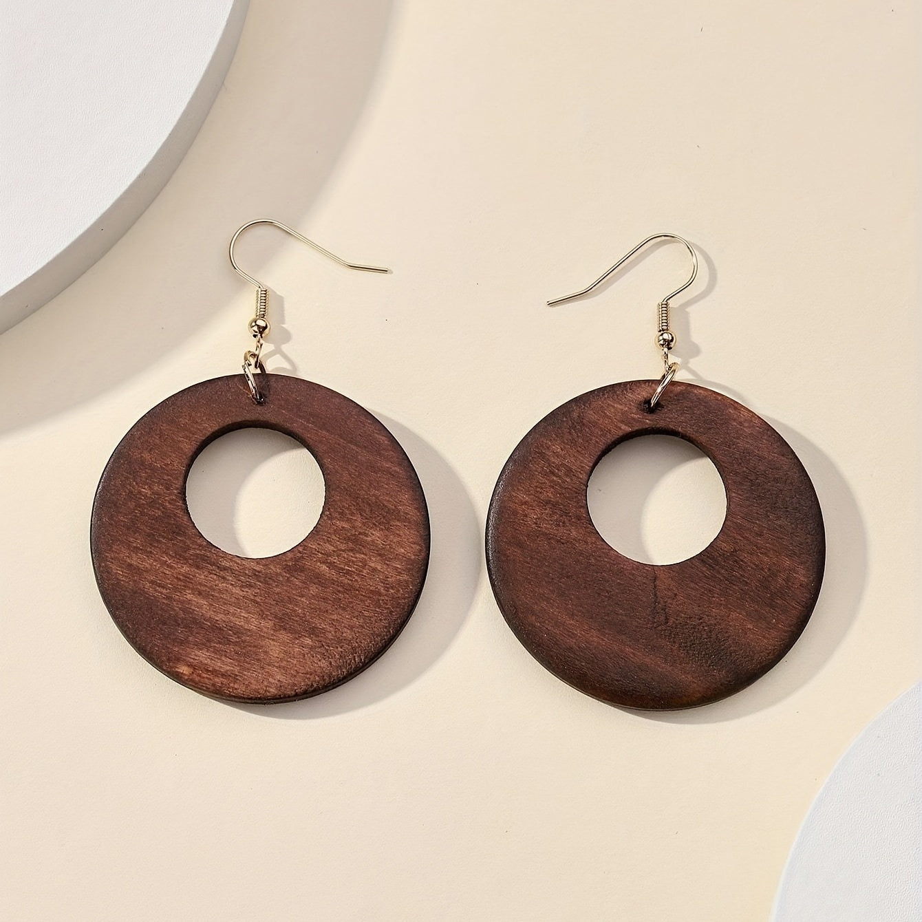 Modern Earrings with Gold-tone