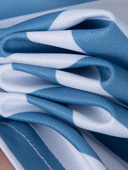 Men'S Short-Sleeve Polo Shirt with Print Stripes for Casual Summer Wear.
