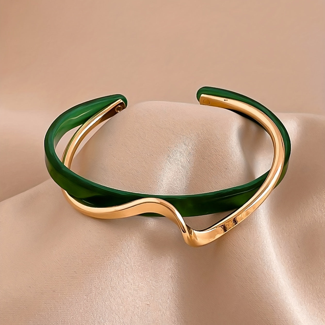 Modern Bracelet with Gold-tone