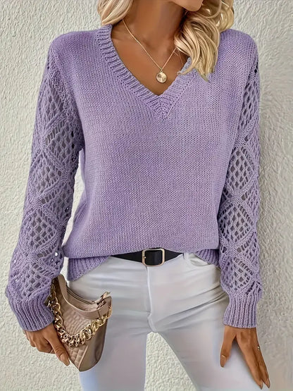 Long V-Neck Sweater