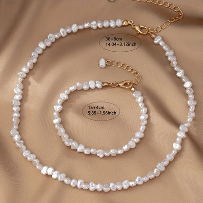 Vintage Necklace with Pearl-inspired