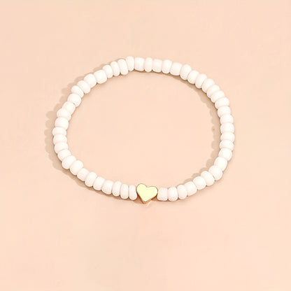 Boho 4-Piece Necklace & Bracelet Set with Polished finish