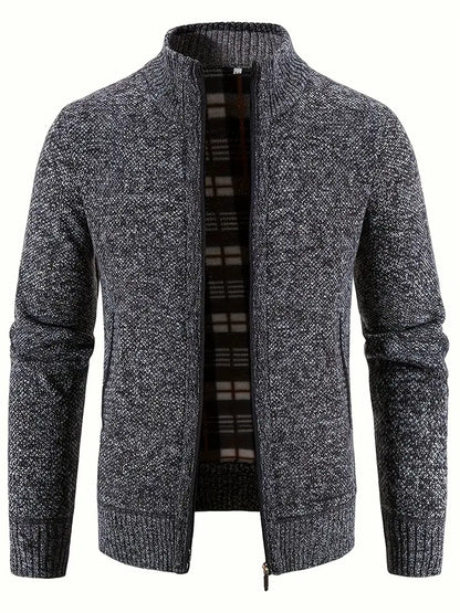 Polyester Knit Zip Sweater