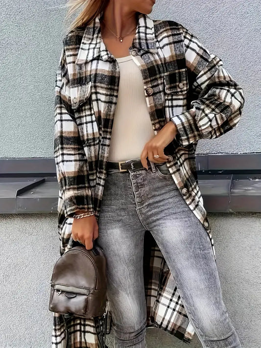 Plaid Long Jacket