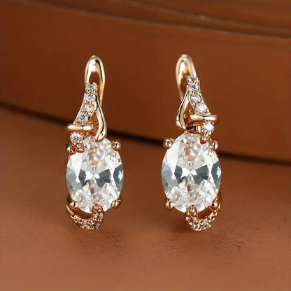 Timeless Earrings with Gold-tone