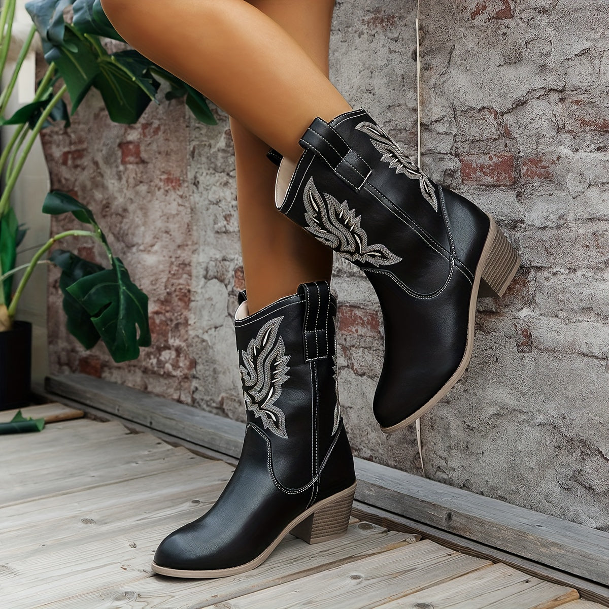 Timeless Brown Stripe Chelsea Boots with Wedge