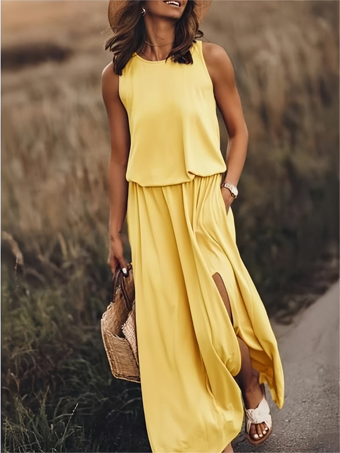SLEEVELESS MAXI DRESS