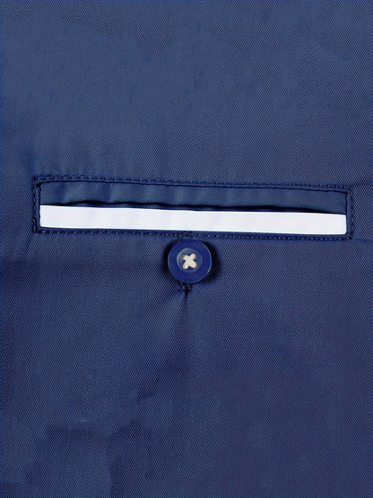 Men's Contrast Collar Design Lapel Collar Design Dress Shirts, Long Sleeve Casual Button Up Shirt For Formal Occasions