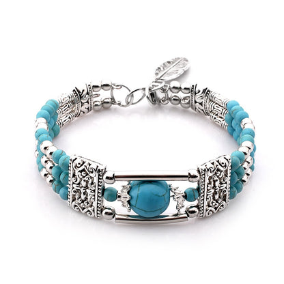 Boho Bracelet with Silver-tone