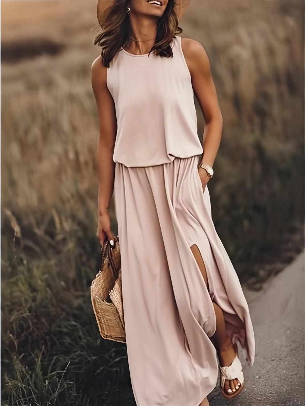 SLEEVELESS MAXI DRESS