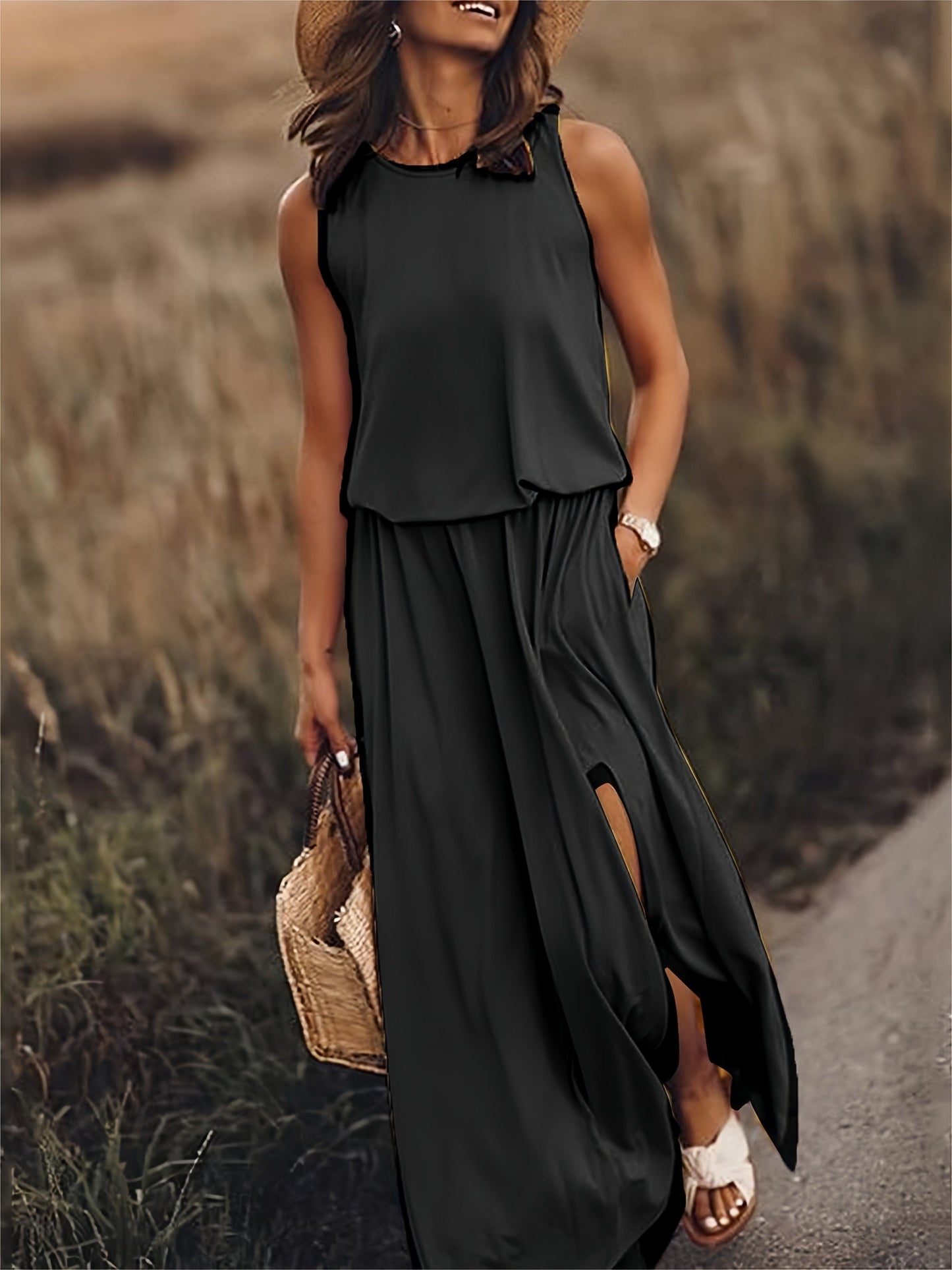 SLEEVELESS MAXI DRESS