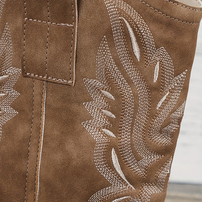 Timeless Brown Stripe Chelsea Boots with Wedge