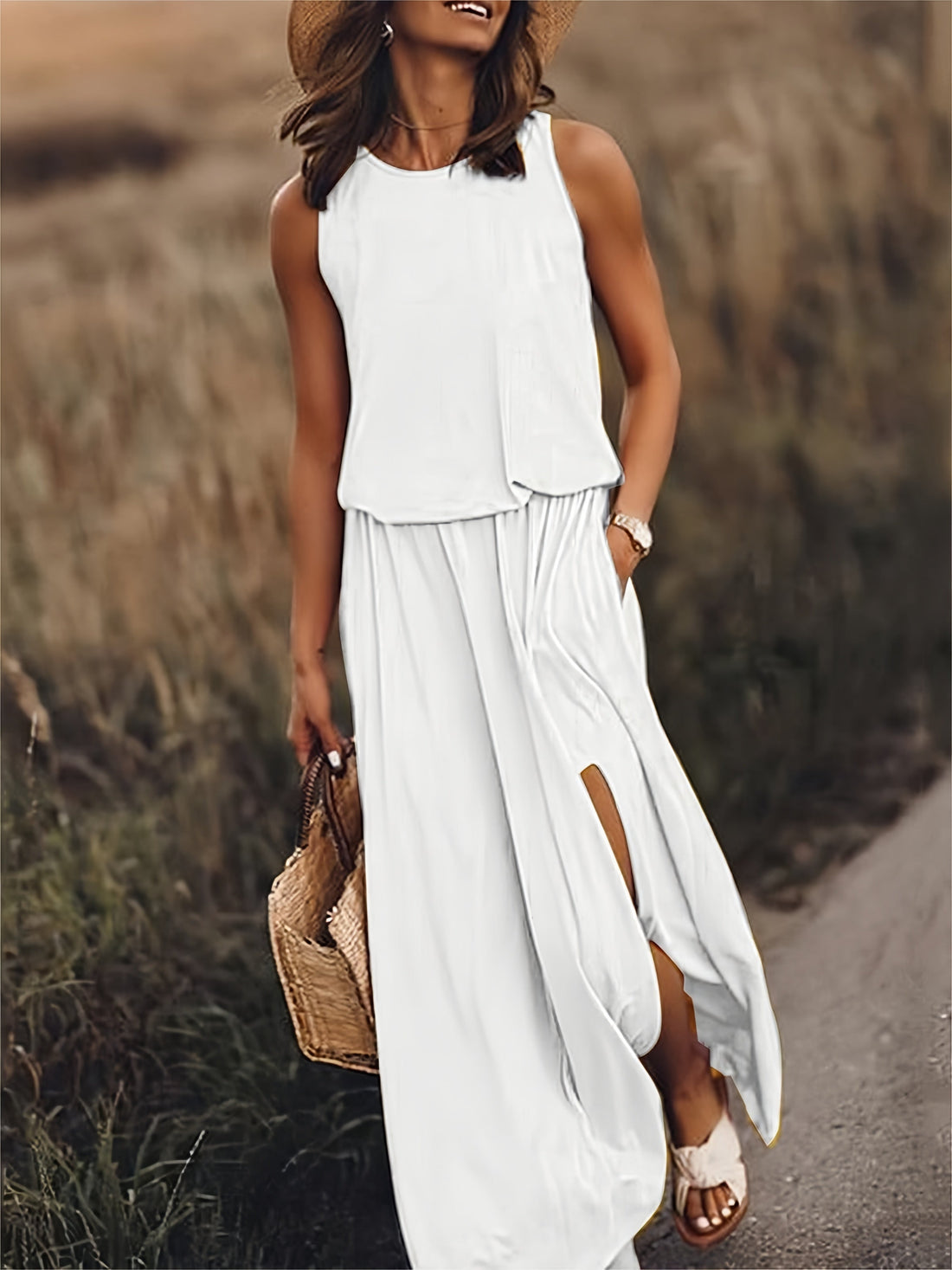 SLEEVELESS MAXI DRESS